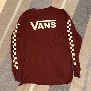 Maroon Long Sleeve Van T shirt